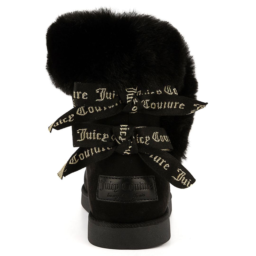 Juicy Couture Women's Slip-On Winter Snow Boots | Faux Fur Lined | Warm Fashion Booties | Sizes 5–12
