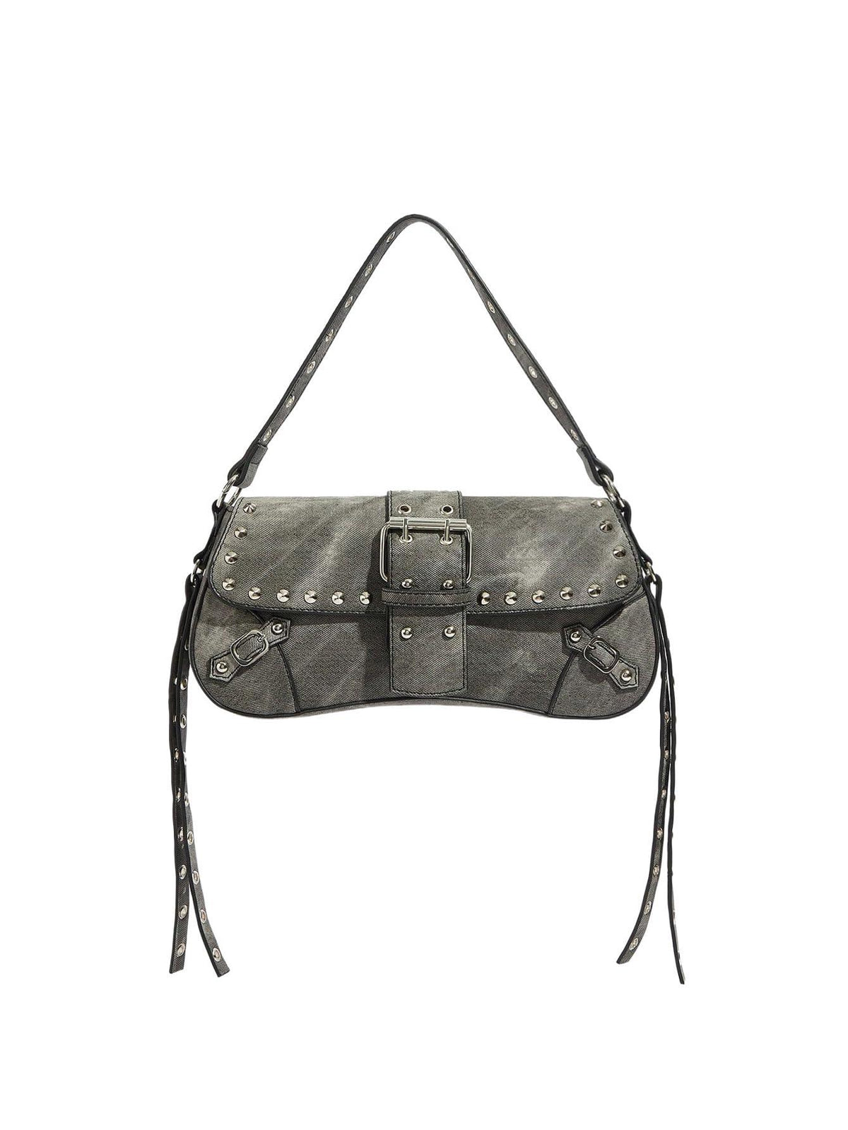 Verdusa Women's Y2K Studded Punk Shoulder Bag | Goth Faux Leather Purse | 15 Colors