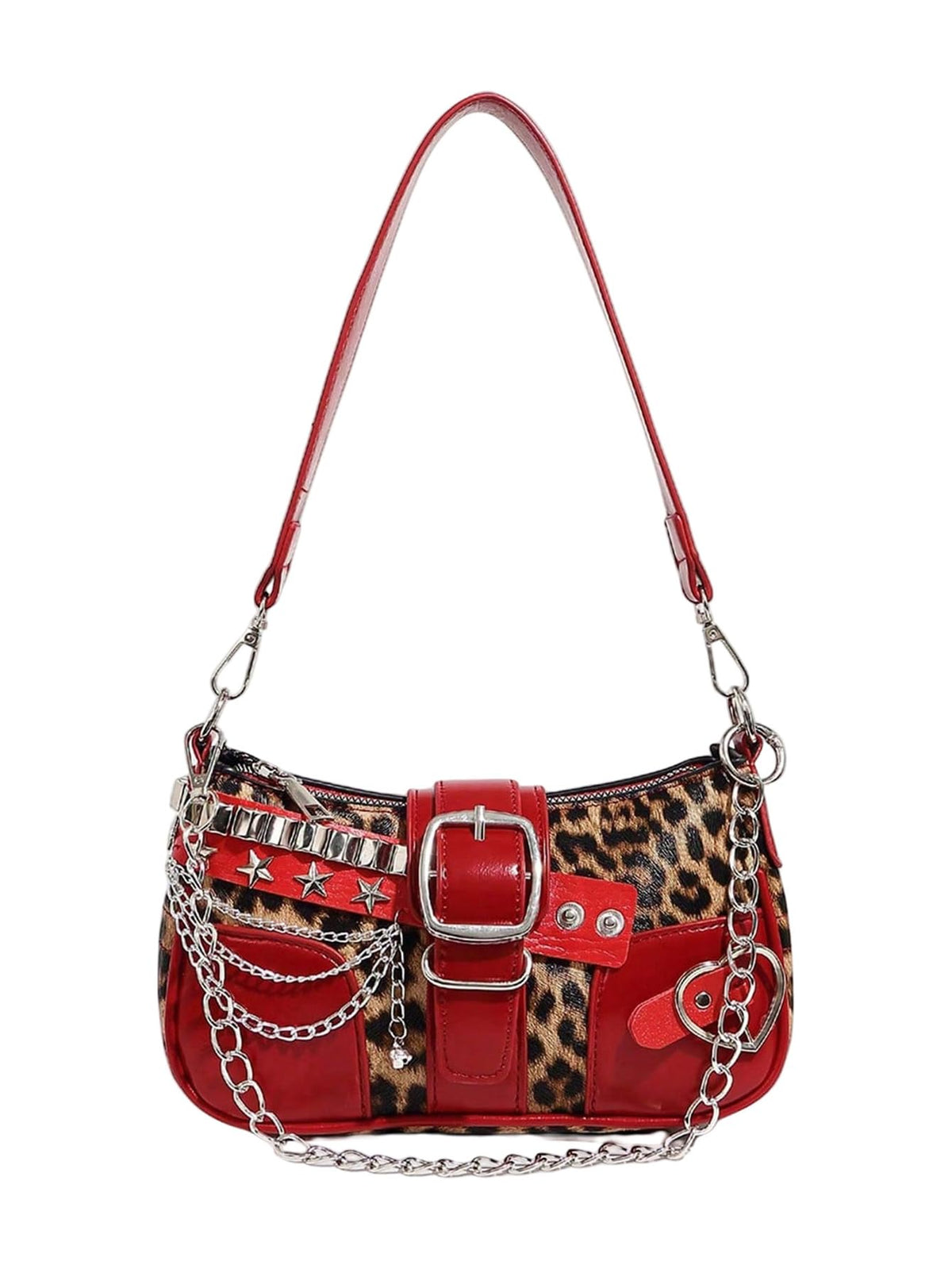 Verdusa Women's Y2K Star Mini Chain Hobo Bag | PU Leather Shoulder Purse | 21 Colors
