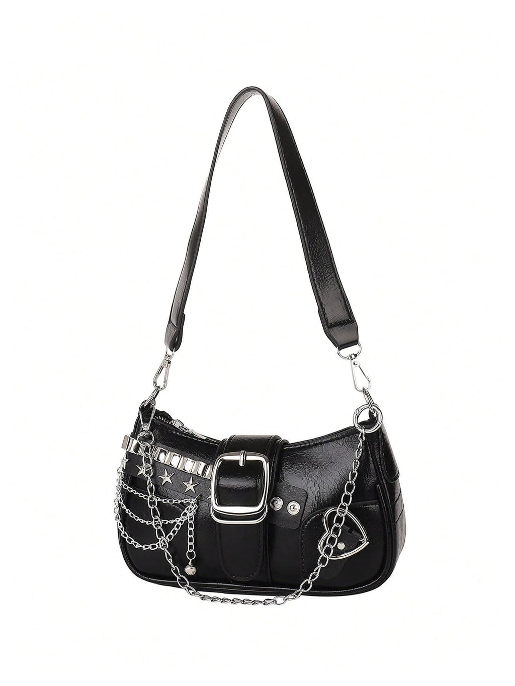 Verdusa Women's Y2K Star Mini Chain Hobo Bag | PU Leather Shoulder Purse | 21 Colors