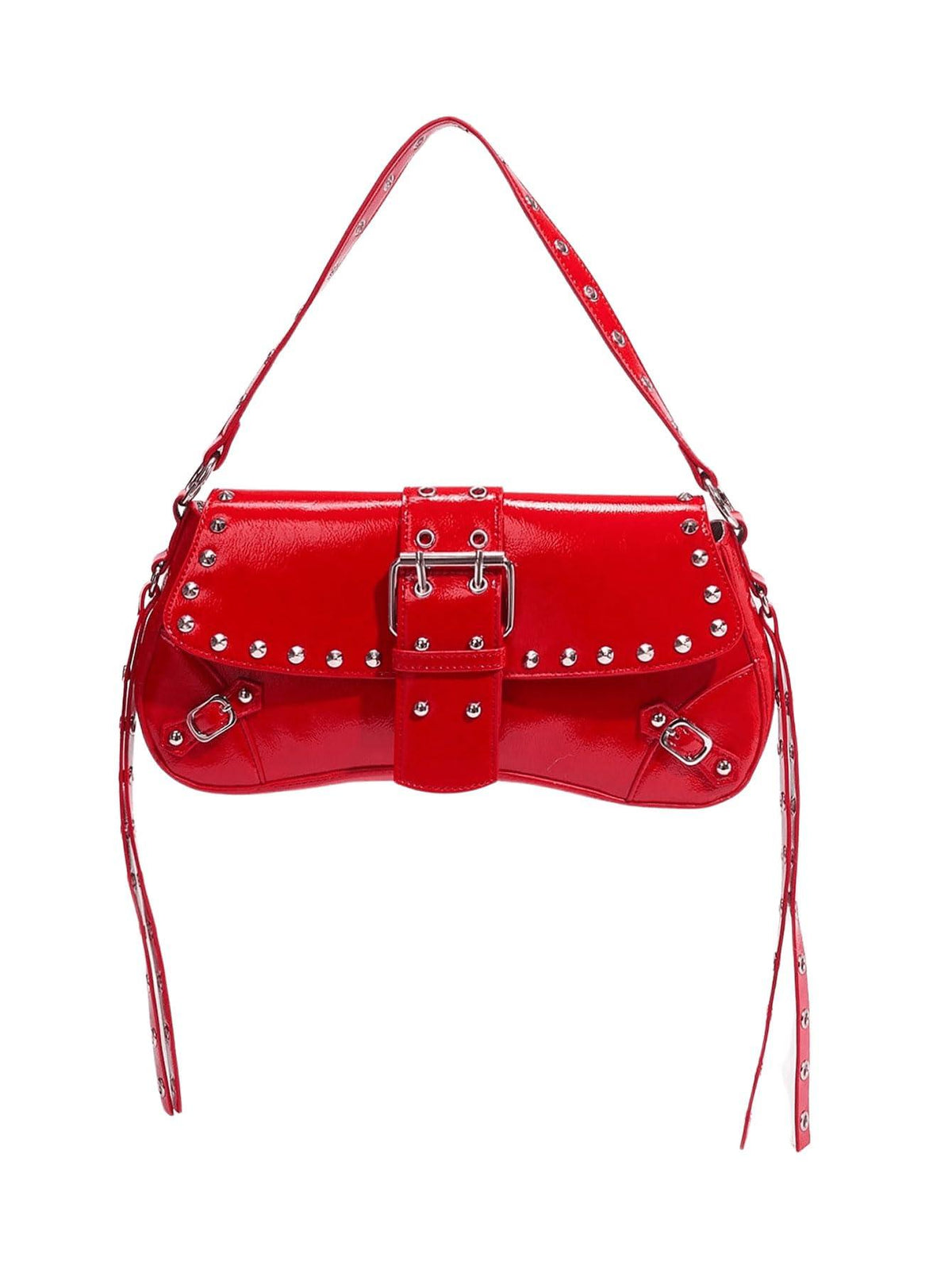 Verdusa Women's Y2K Studded Punk Shoulder Bag | Goth Faux Leather Purse | 15 Colors