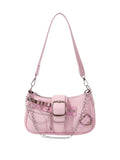 Verdusa Women's Y2K Star Mini Chain Hobo Bag | PU Leather Shoulder Purse | 21 Colors