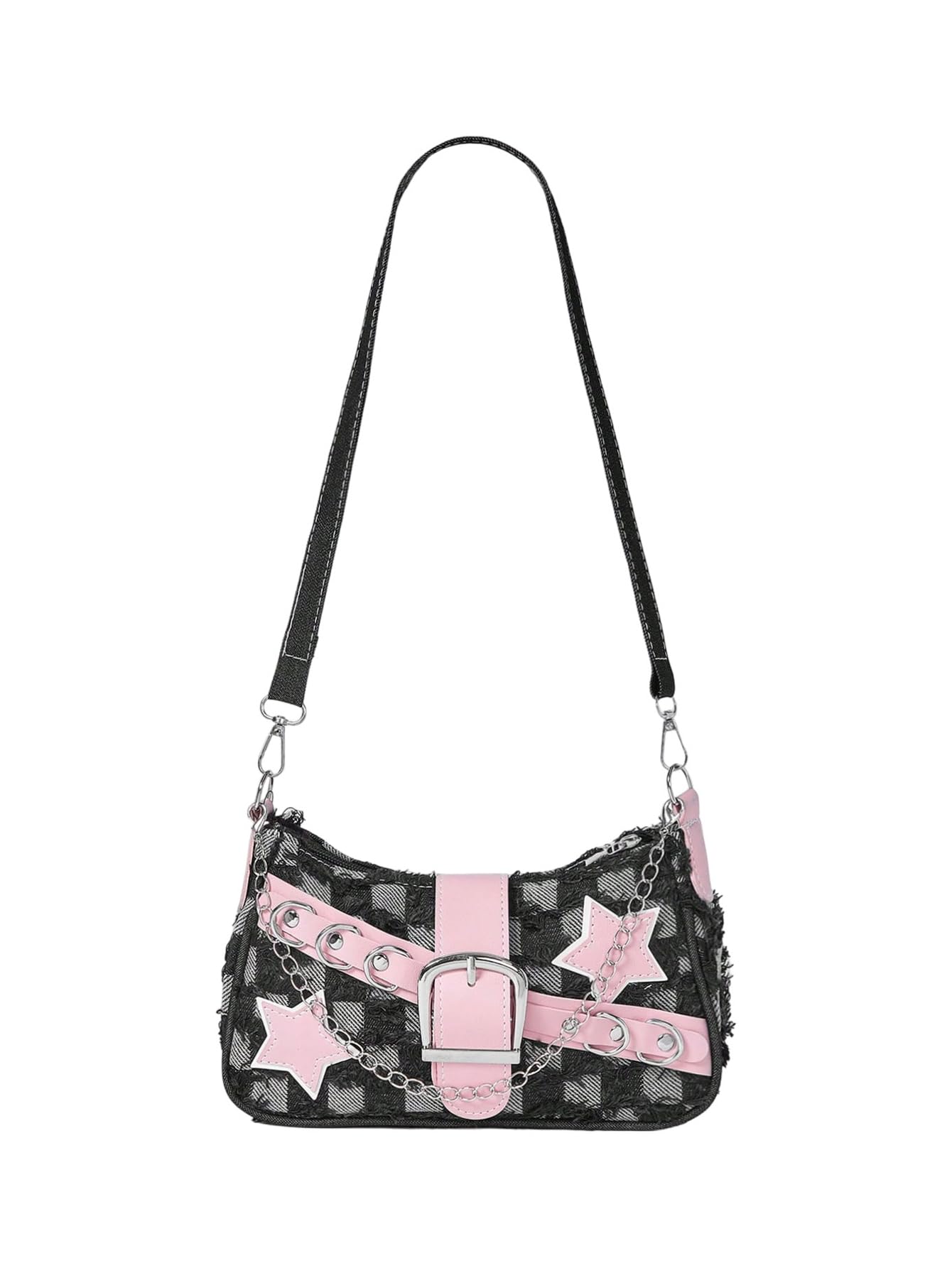 Verdusa Women's Y2K Star Mini Chain Hobo Bag | PU Leather Shoulder Purse | 21 Colors
