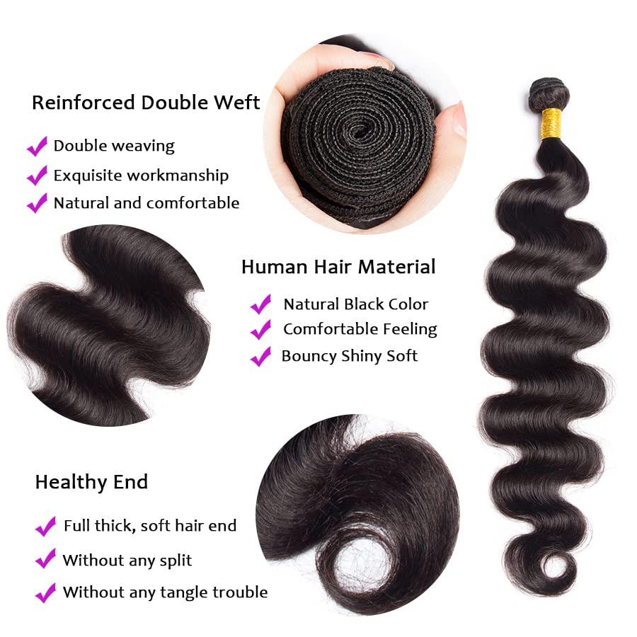 YOUNGHANN Brazilian P4/613 Body Wave Human Hair Bundles – Highlight Blonde Virgin Hair