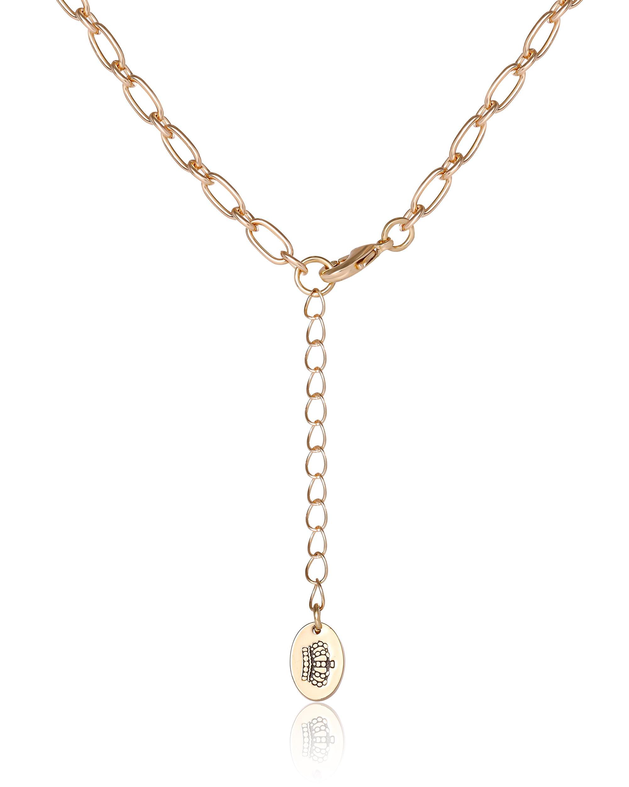 Juicy Couture Gold-Tone Logo Heart Pendant Necklace for Women