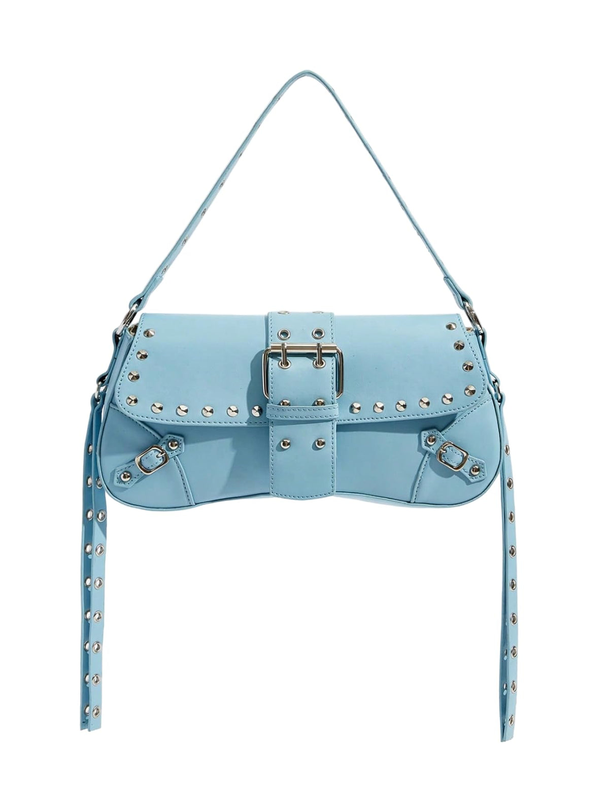 Verdusa Women's Y2K Studded Punk Shoulder Bag | Goth Faux Leather Purse | 15 Colors
