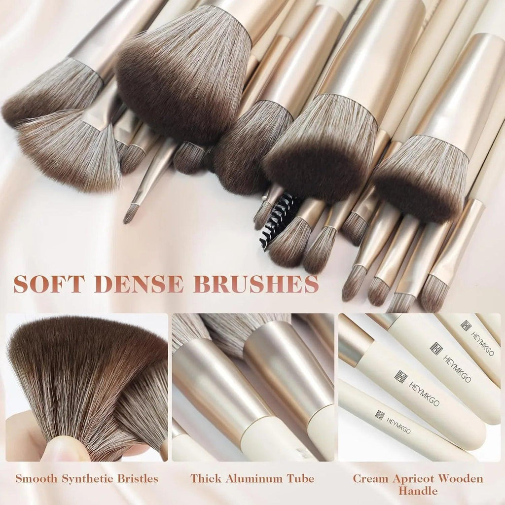 7/8pcs Soft Makeup Brush Set – Foundation, Blush, Eyeshadow Tools - Dazzling Beauty Solution