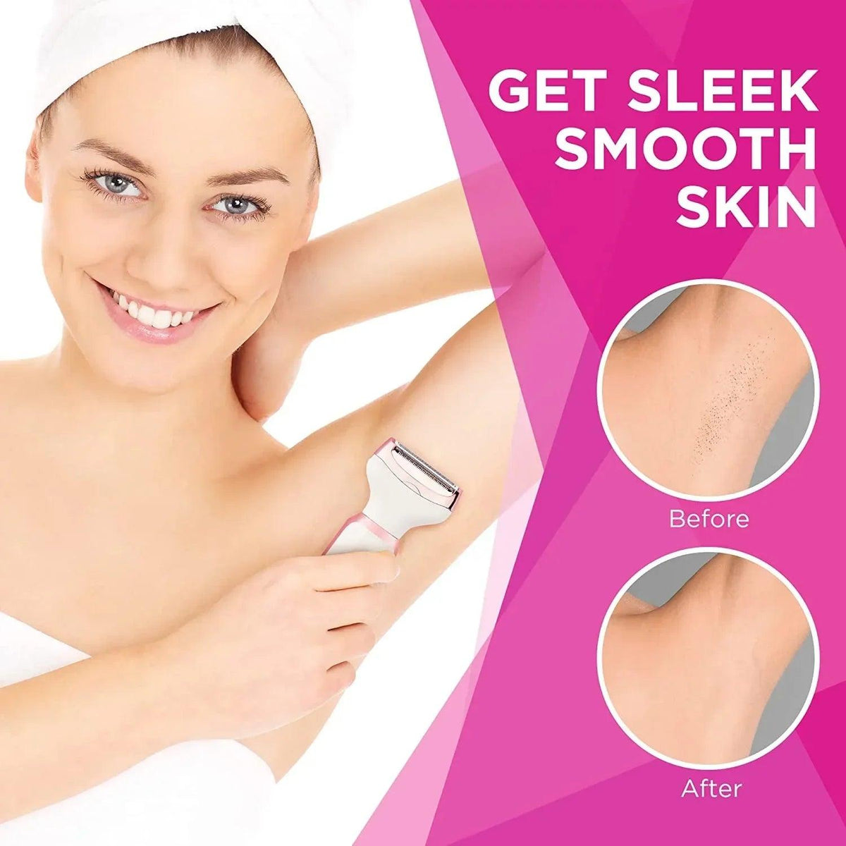 4-in-1 Electric Hair Removal Kit for Women – Bikini, Eyebrow, Nose & Facial Trimmer Set - Dazzling Beauty Solution