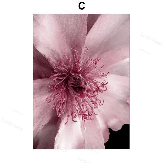 Peony Flower Wall Art – Modern Oil Canvas Painting (No Frame) - Dazzling Beauty Solution