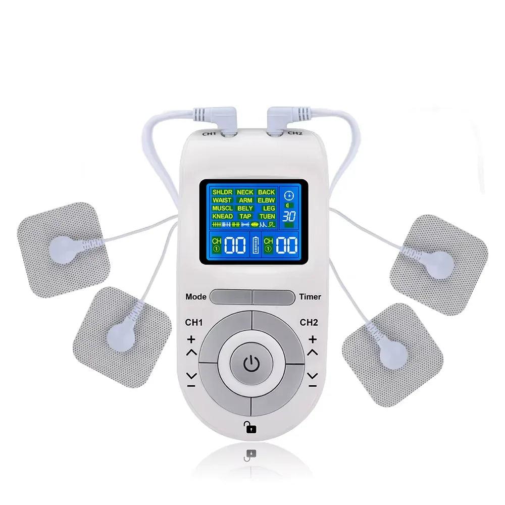 12-Mode TENS & EMS Muscle Stimulator – Dual Channel - Dazzling Beauty Solution