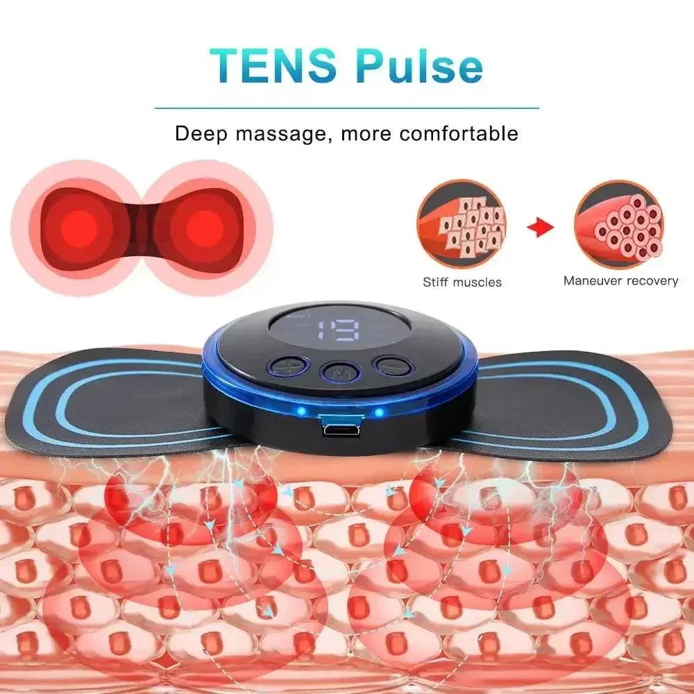 Portable EMS Muscle Massager – 8 Modes, 19 Intensity Levels - Dazzling Beauty Solution