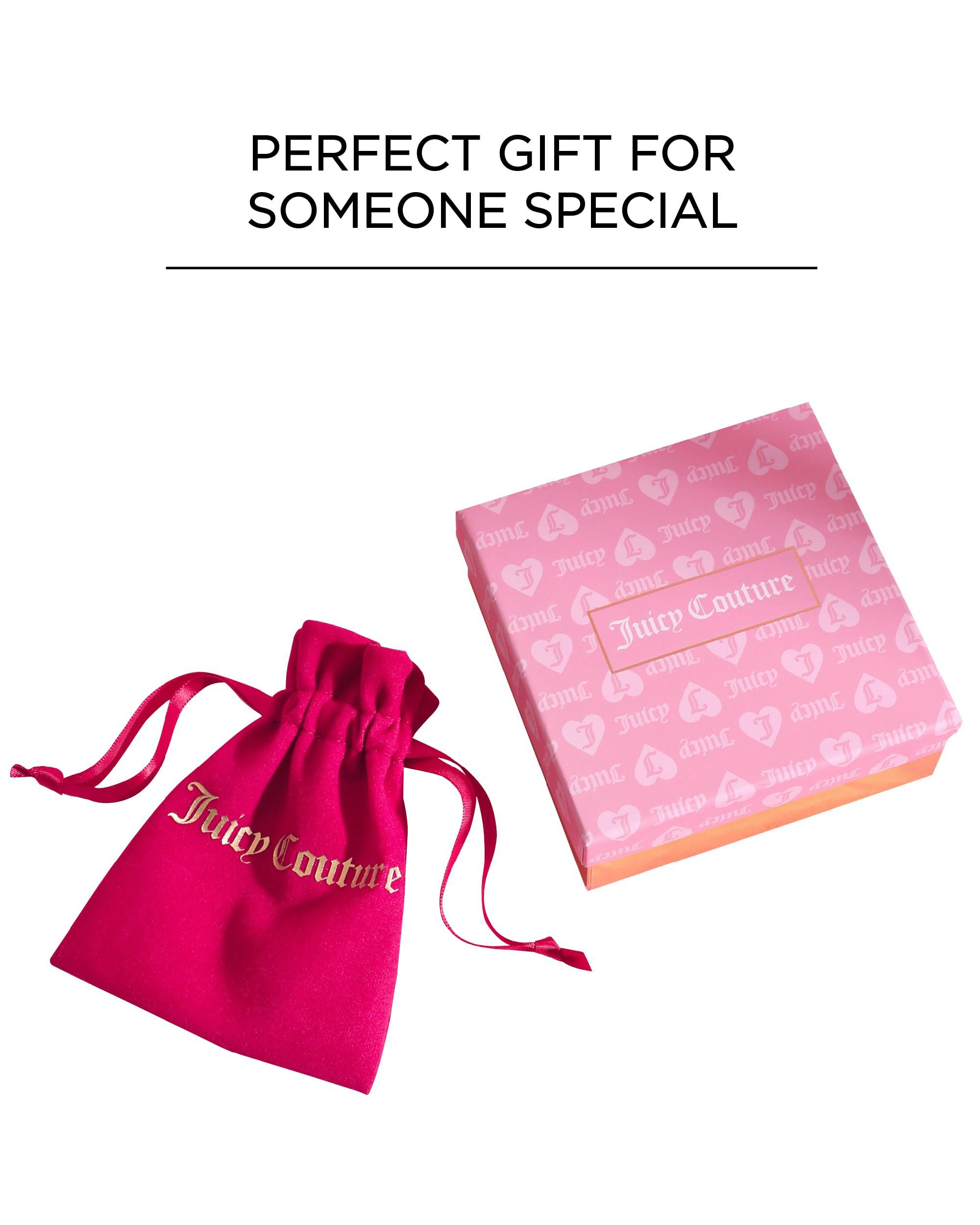 Juicy Couture Heart Charm Bracelet | Gold & Silver Tone | Toggle & Lobster Clasp | Gift for Her