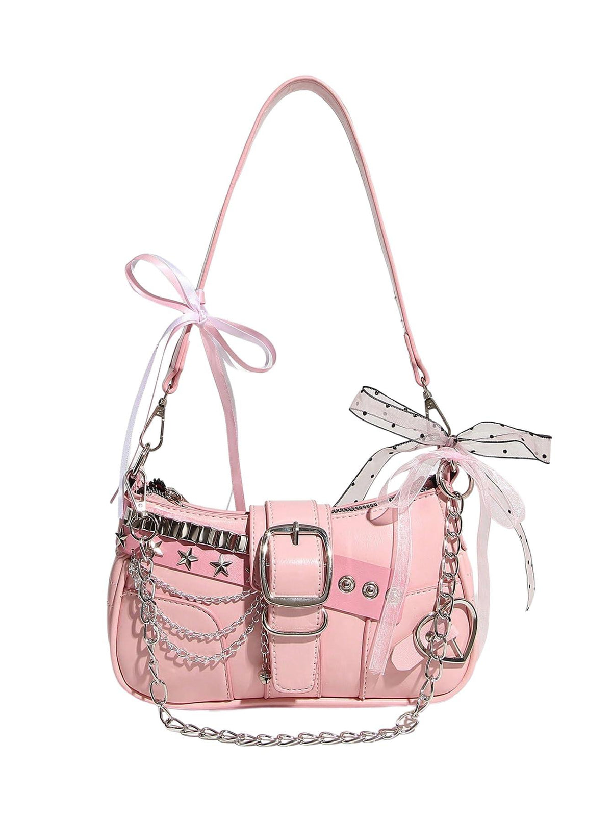 Verdusa Women's Y2K Star Mini Chain Hobo Bag | PU Leather Shoulder Purse | 21 Colors