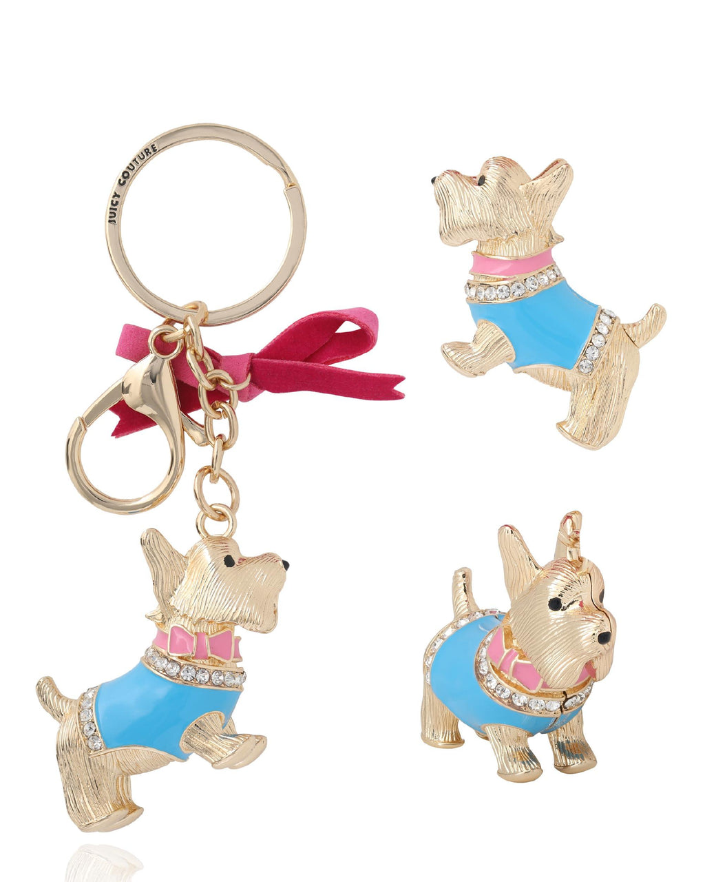 Juicy Couture Gold-Tone Logo Keychain Charms for Women