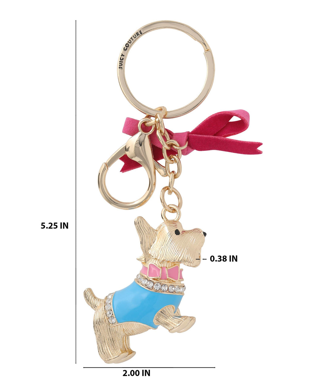 Juicy Couture Gold-Tone Logo Keychain Charms for Women
