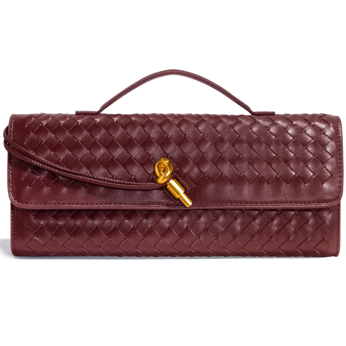 Jumping Deer Woven Clutch Purse | PU Leather Evening Bag | Clutch, Shoulder & Crossbody