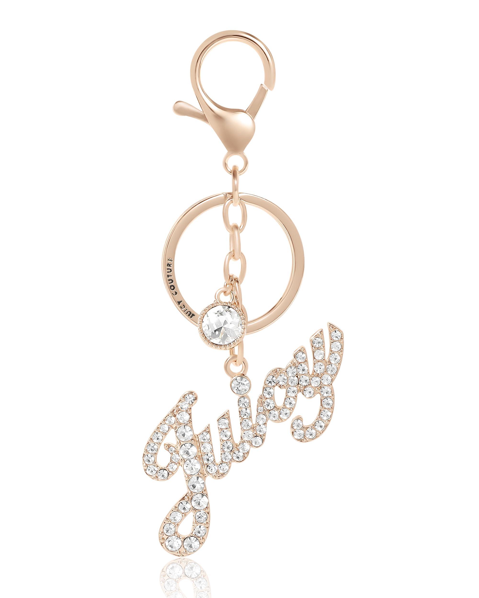 Juicy Couture Gold-Tone Logo Keychain Charms for Women