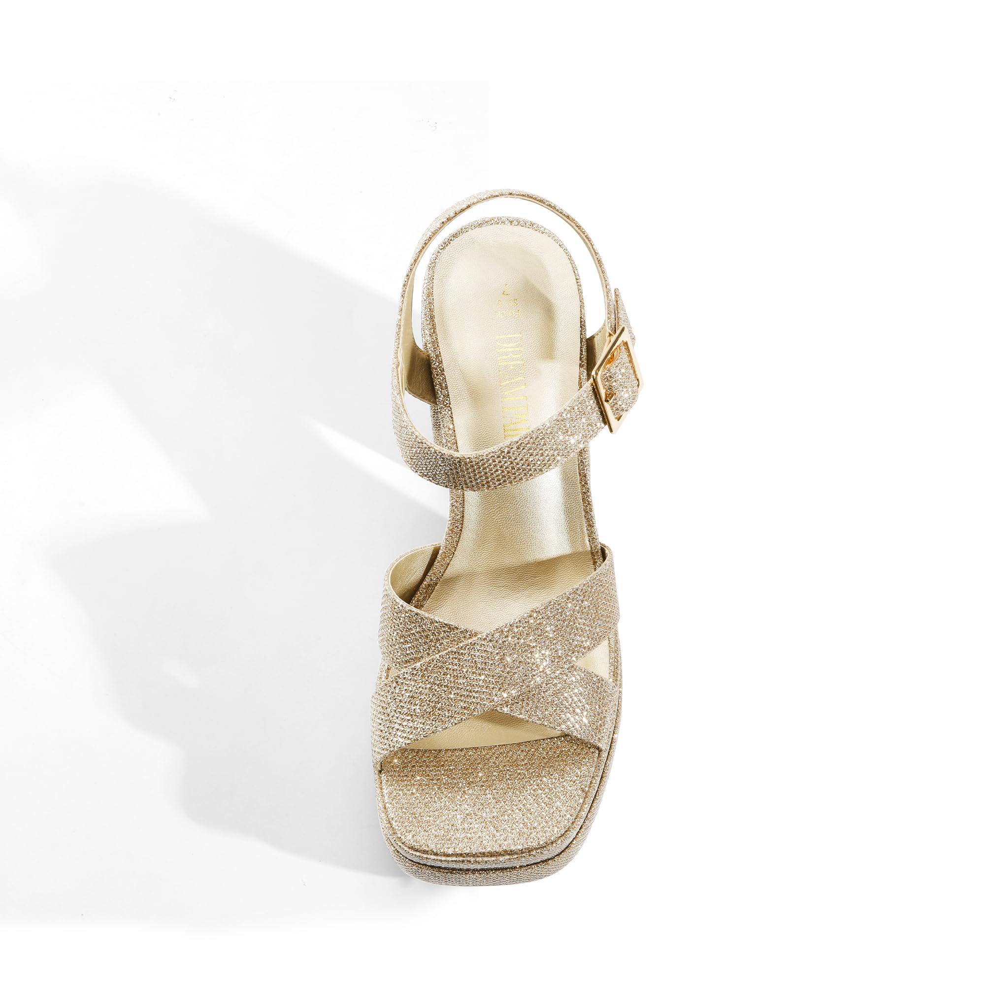 DREAM PAIRS Y2K Platform Chunky Heel Sandals | Square Toe Ankle Strap | Sizes 5–11