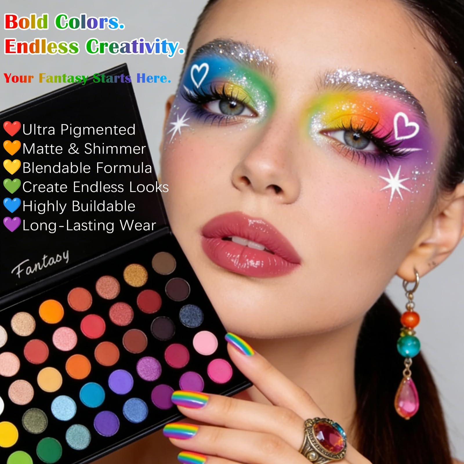UCANBE 40-Color Eyeshadow Palette | Pigmented Eye Makeup
