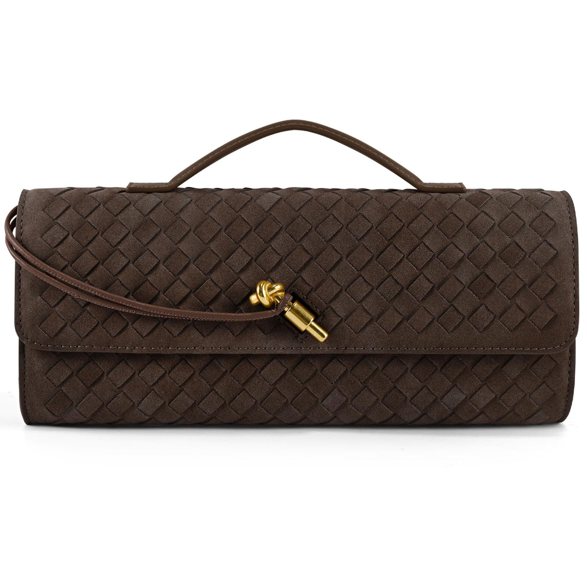 Jumping Deer Woven Clutch Purse | PU Leather Evening Bag | Clutch, Shoulder & Crossbody
