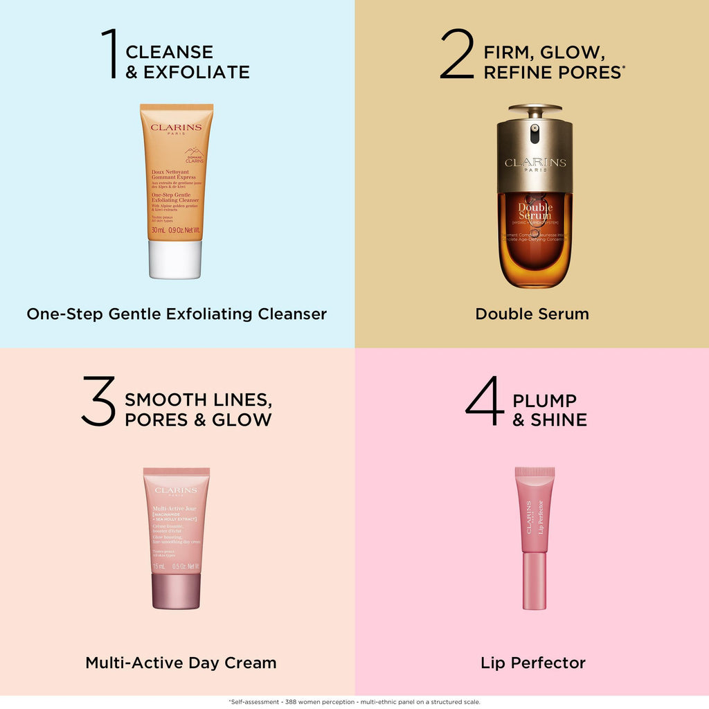 Clarins Smooth & Glow Starter Set - 5-Piece Luxury Skincare Collection