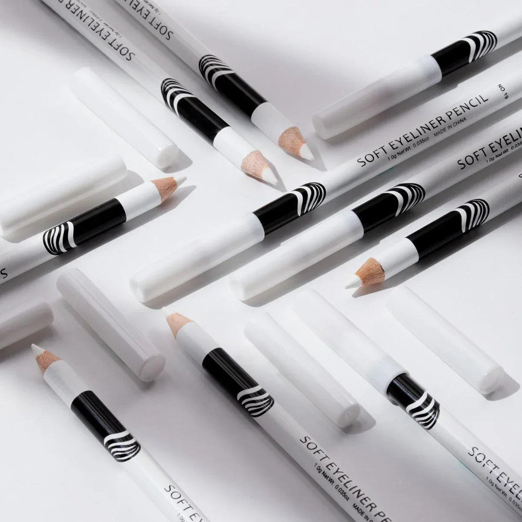 12-Piece Waterproof White Eyeliner Pencil Set – Brighten & Define Your Eyes - Dazzling Beauty Solution