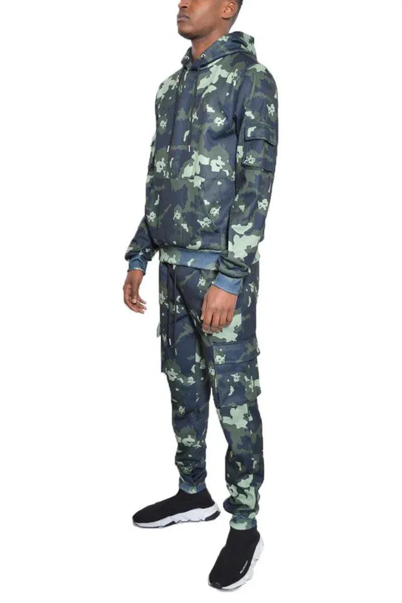 FULL CAMO HOODIE COTTON SWEAT SET - Dazzling Beauty Solution