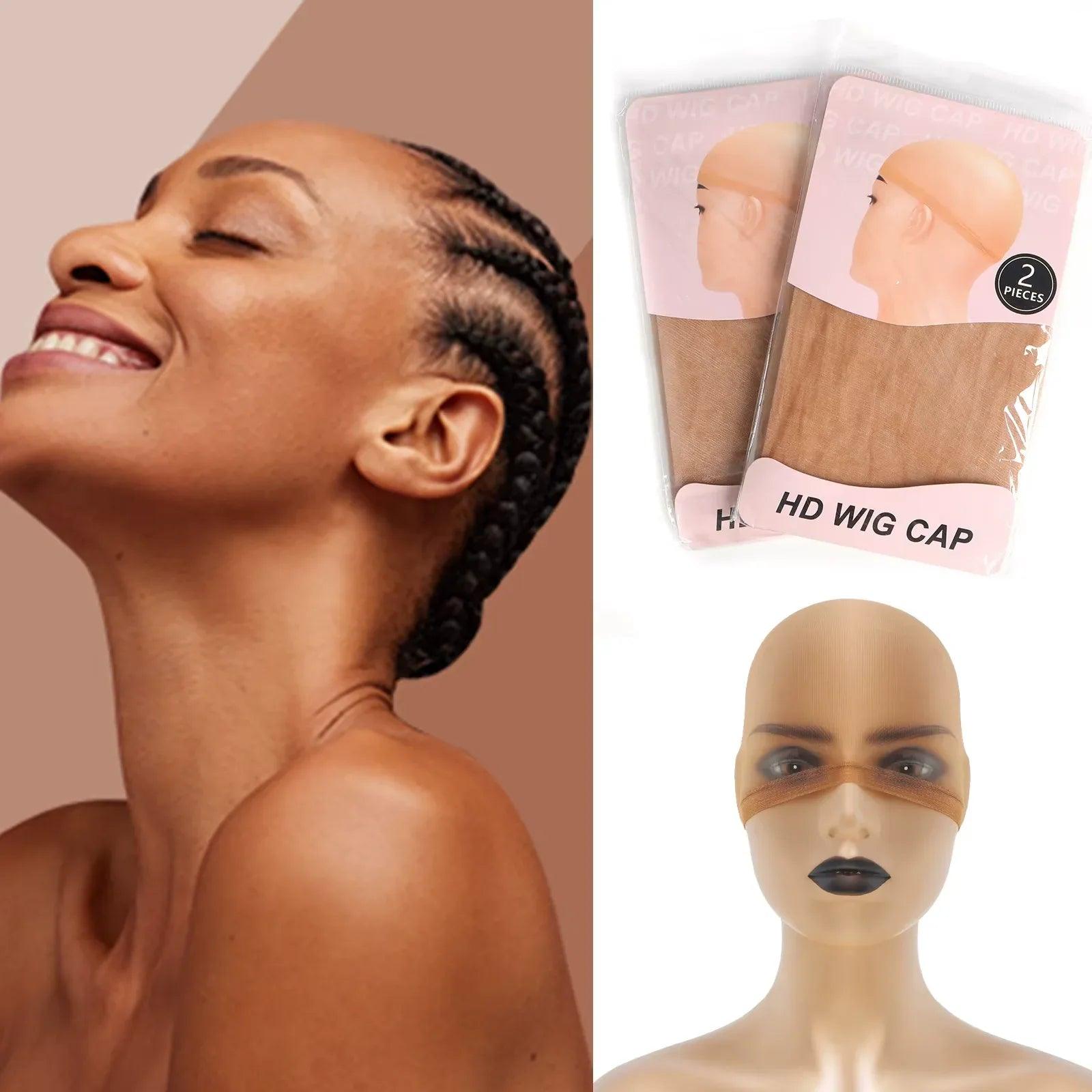 3-Piece Anti-Slip Wig Cap Set – Available in Black, Light, or Brown - Dazzling Beauty Solution