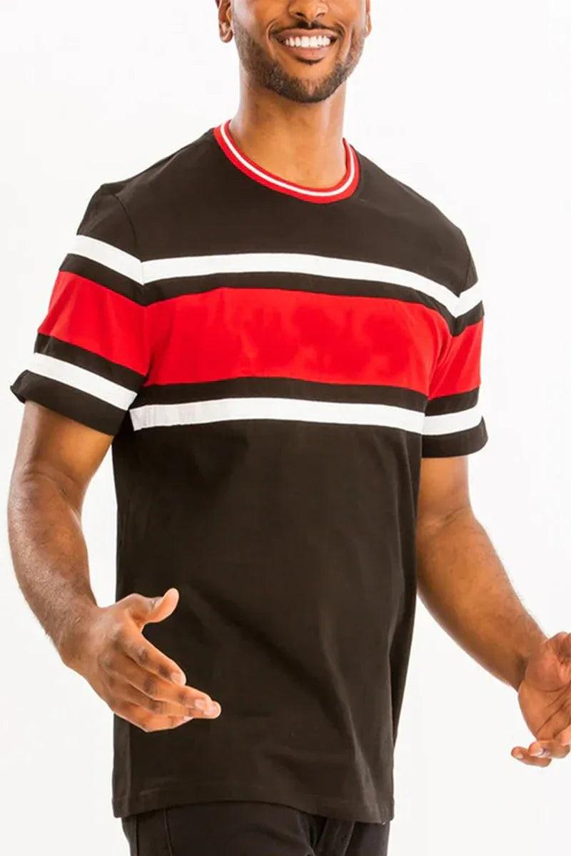 COTTON THREE STRIPE TSHIRT - Dazzling Beauty Solution
