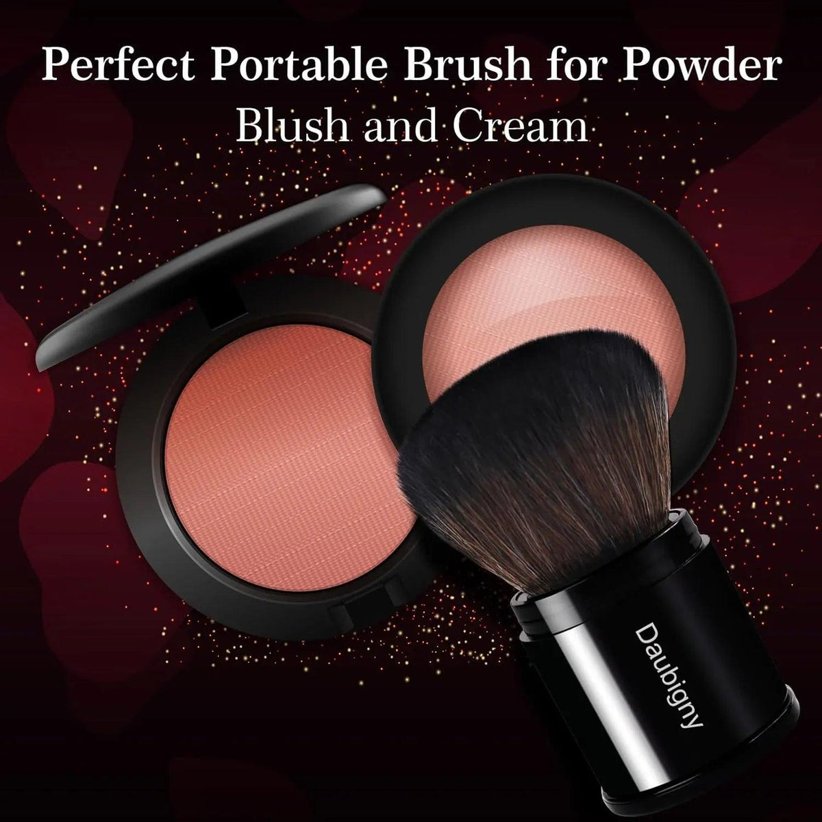 Retractable Kabuki Makeup Brush, Powder Brushes Foundation Travel Foundation Brush for Blush Bronzer & Powder… - Dazzling Beauty Solution