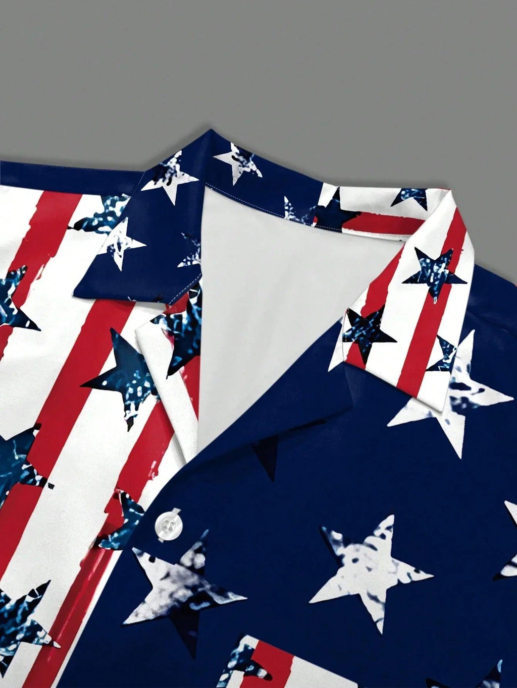 Manfinity Homme Men'S Summer USA Flag Printed Short Sleeve Single-Breasted Casual Shirt for 4Th of July - Dazzling Beauty Solution