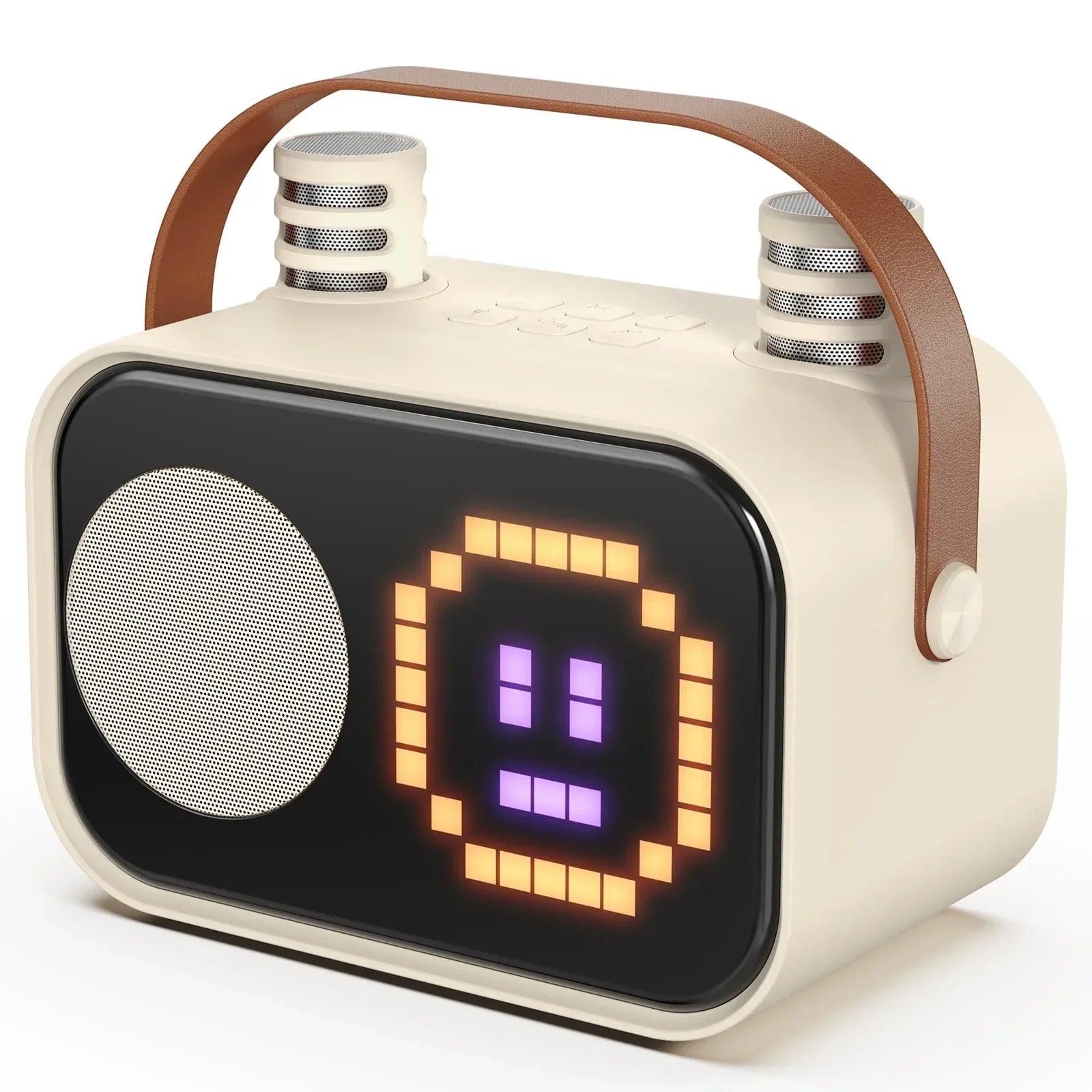 JYX Mini Karaoke Machine with 2 Mics – Bluetooth, LED Display, Portable Speaker - Dazzling Beauty Solution