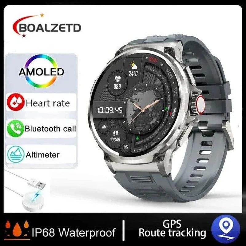 1.85-Inch Ultra HD Smartwatch with GPS, Bluetooth Call & Health Monitoring For Men - Dazzling Beauty Solution