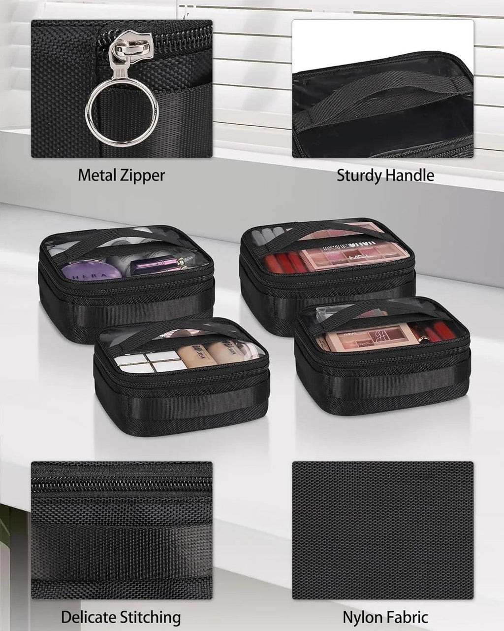 Extra Large Professional Makeup Brush Bag with Adjustable Dividers & Shoulder Strap - Dazzling Beauty Solution