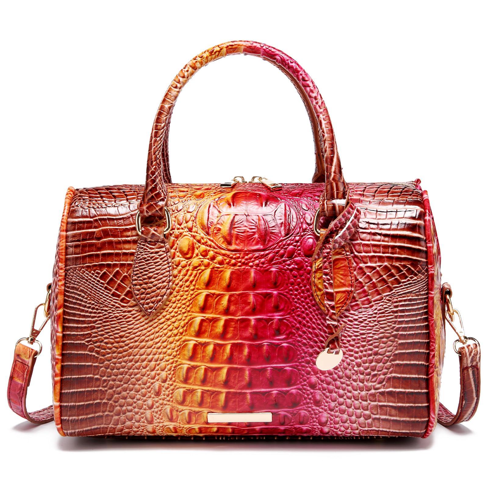 Women's Crocodile-Embossed Tote Bag | Vegan Leather Crossbody Purse | 23 Colors