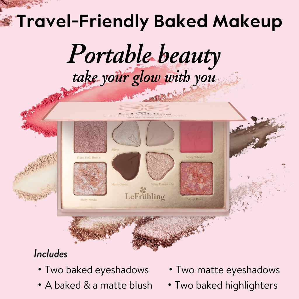 LeFrühling All-in-One Baked Makeup Palette | Bronzer, Blush, Highlighter & Eyeshadow