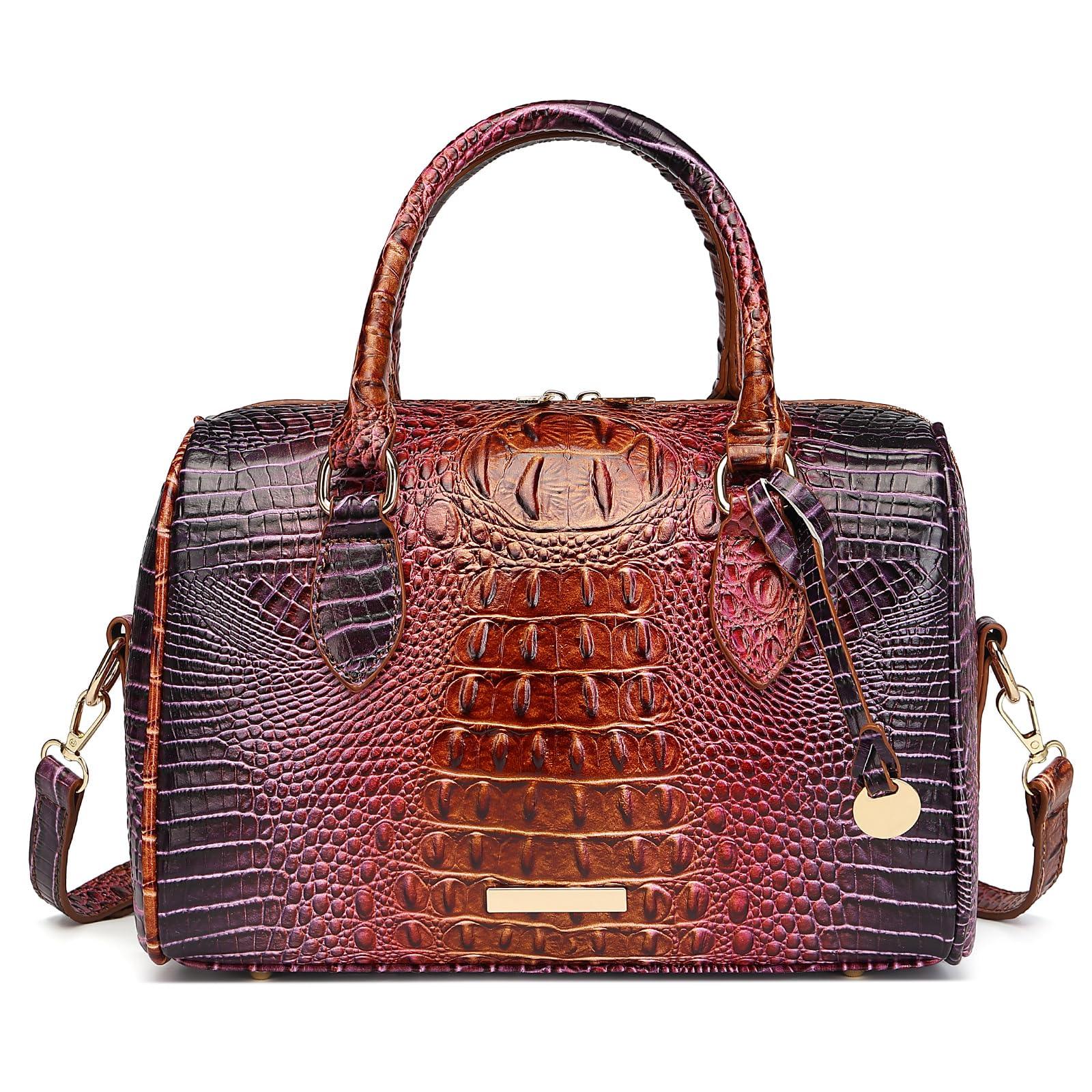 Women's Crocodile-Embossed Tote Bag | Vegan Leather Crossbody Purse | 23 Colors