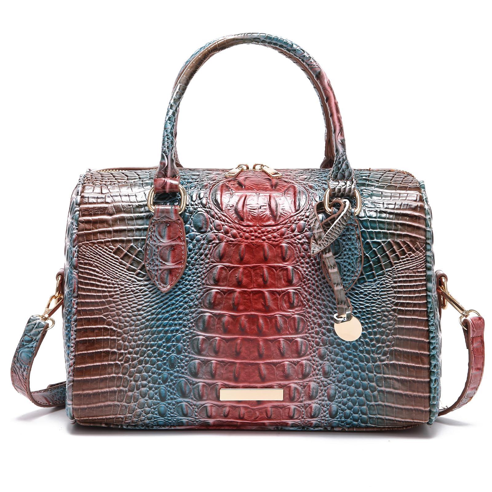 Women's Crocodile-Embossed Tote Bag | Vegan Leather Crossbody Purse | 23 Colors