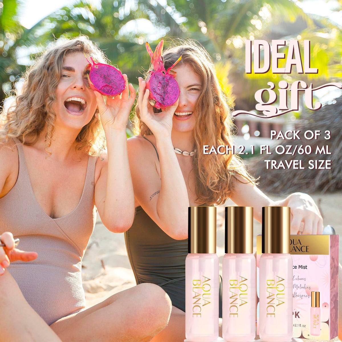 AQUA BLANCE Women's Body Spray Gift Set | 3 Scents | Travel Size 3 x 2.1 fl oz