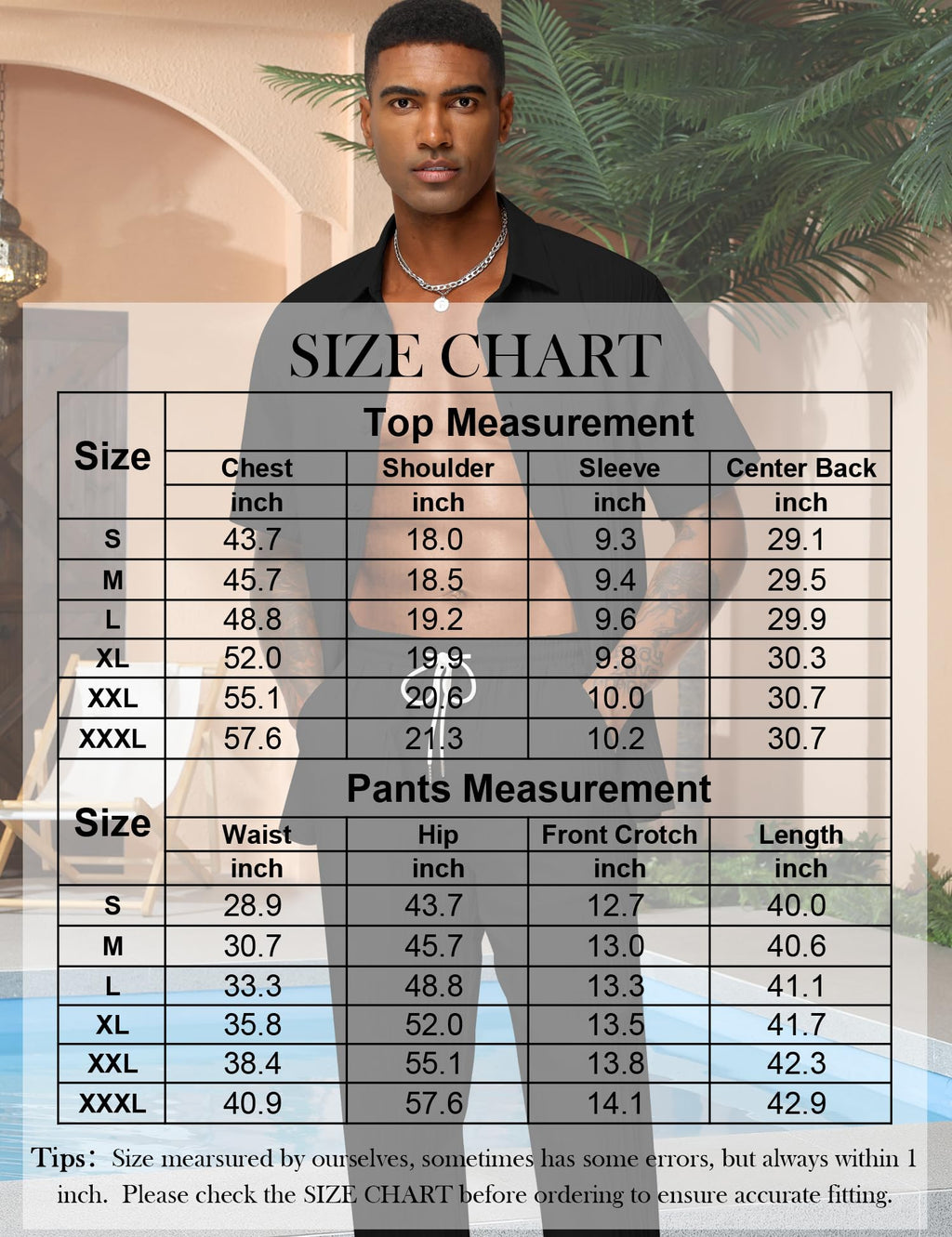 LecGee Men's 2 Piece Vertical Striped Textured Outfits Summer Casual Button Down Shirts And Pants Matching Sets