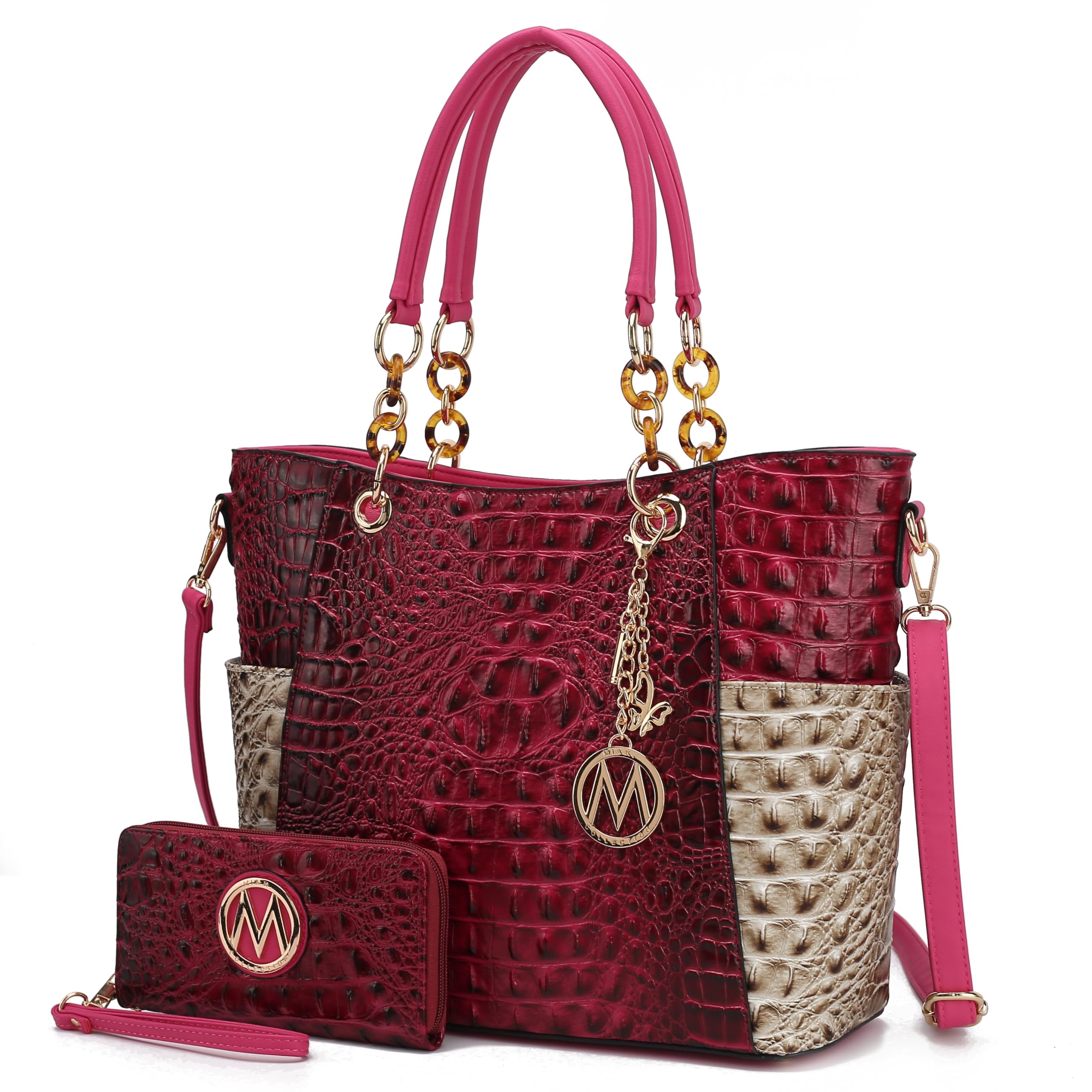 MKF Collection Tote Bag for Women | Vegan Leather Handbag Set with Wallet | Mia K | 87 Colors & Styles