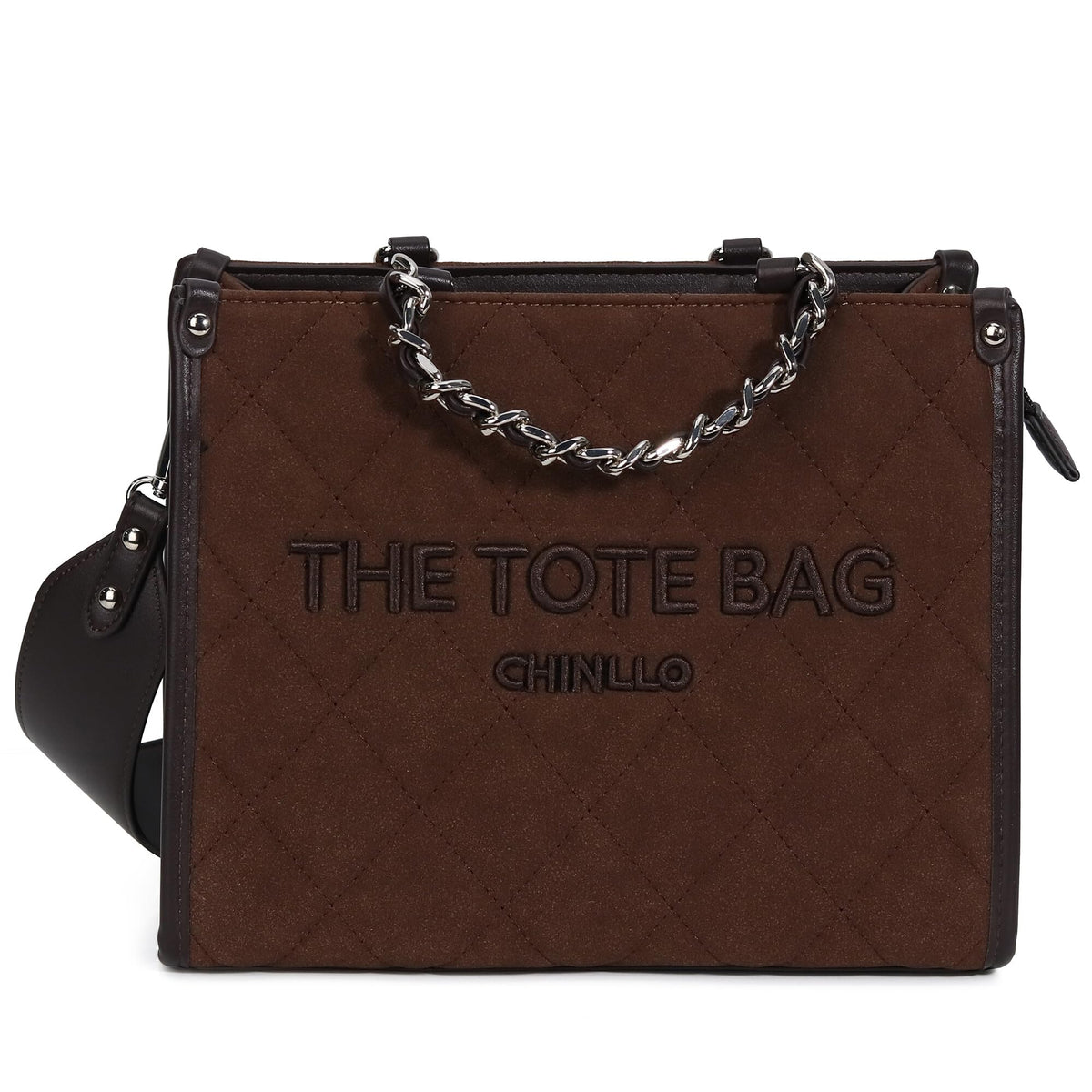 Chinllo Tote Bag for Women – Quilted Satchel Purse with Detachable Shoulder Strap | Small, Medium, Large