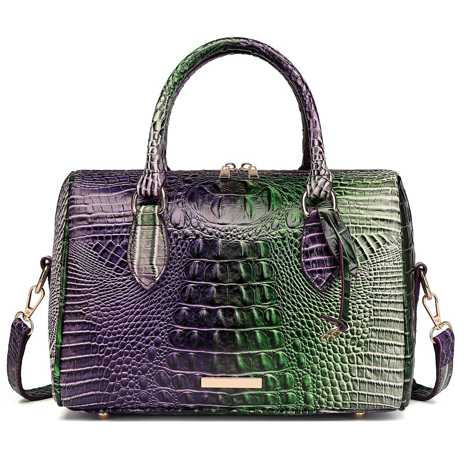 Women's Crocodile-Embossed Tote Bag | Vegan Leather Crossbody Purse | 23 Colors
