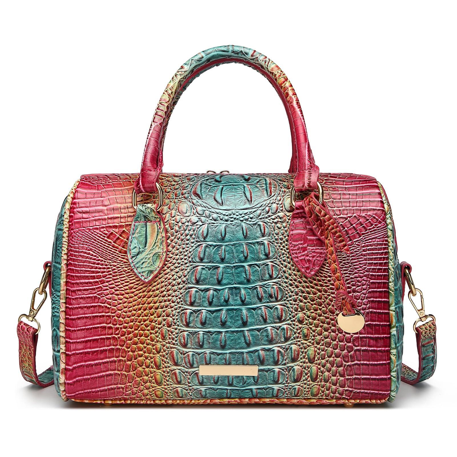 Women's Crocodile-Embossed Tote Bag | Vegan Leather Crossbody Purse | 23 Colors