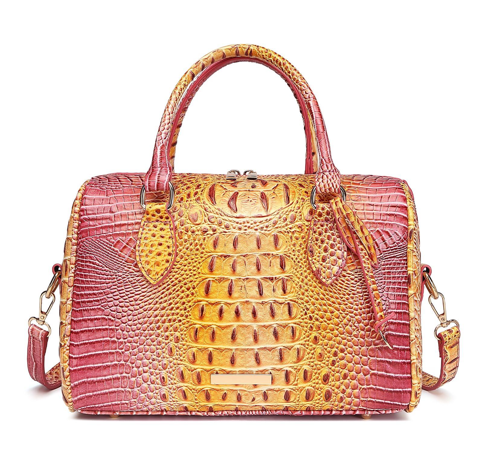 Women's Crocodile-Embossed Tote Bag | Vegan Leather Crossbody Purse | 23 Colors