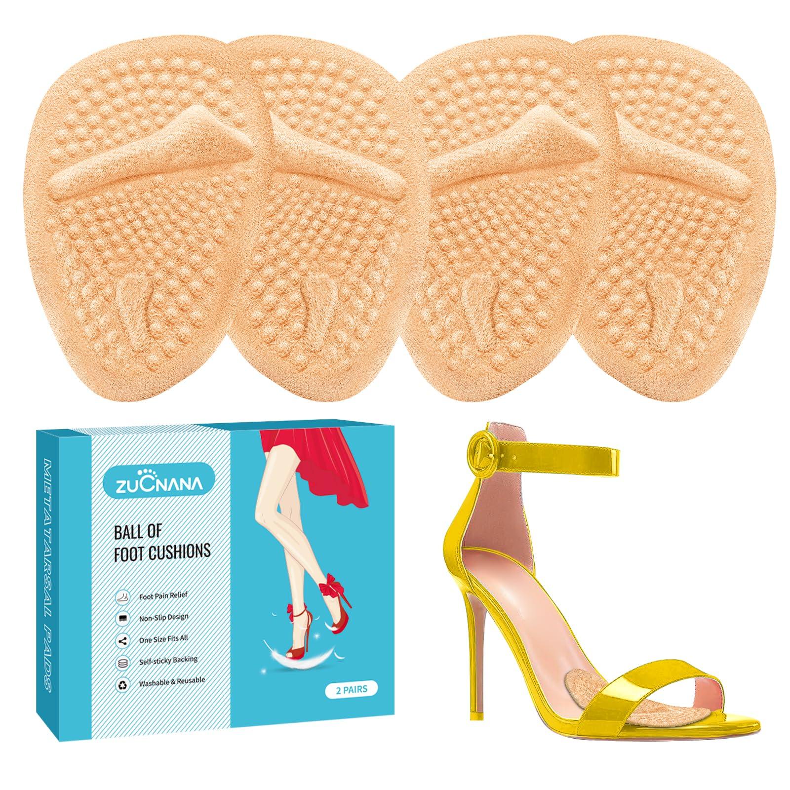 Metatarsal Pads for Women – Ball of Foot Cushions for Pain Relief, Reusable Medical-Grade Silicone Shoe Inserts