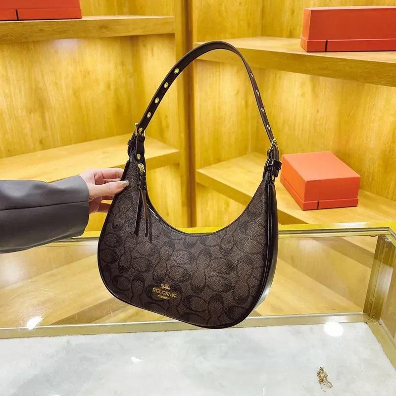 Floral Designer Shoulder Bag – Elegant Leather Handbag with Adjustable Strap & Multiple Compartments - Dazzling Beauty Solution