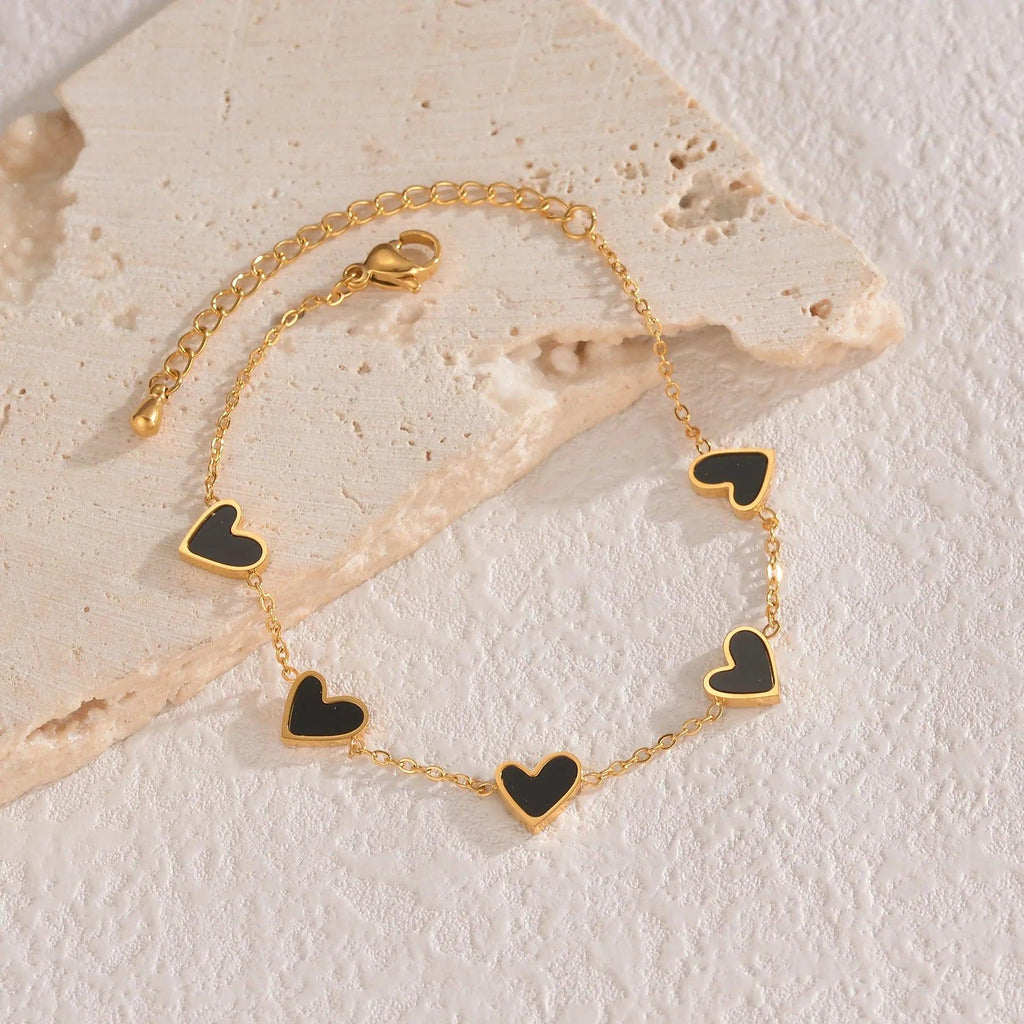 Ins Love Bracelet Stainless Steel Dripping Heart Bracelet Fashion Valentine's Day Jewelry Gift - Dazzling Beauty Solution