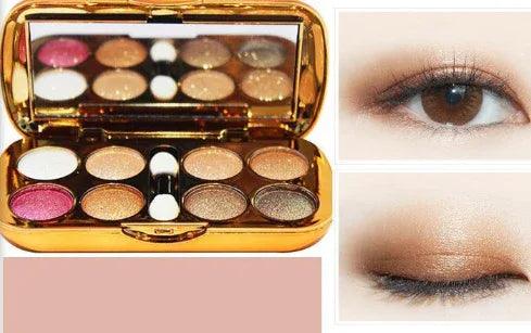 Shiny 8-Color Pearly Eyeshadow Palette - Dazzling Beauty Solution