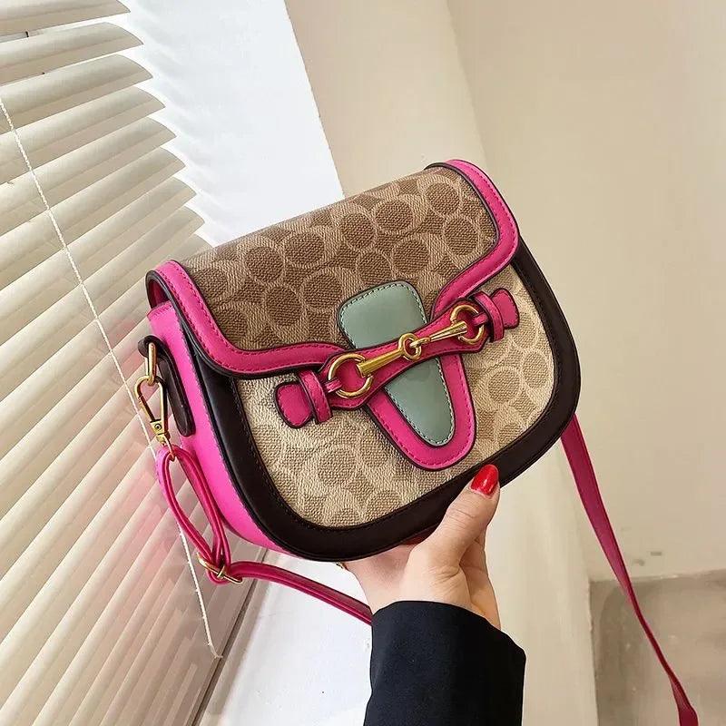 Floral Designer Shoulder Bag – Elegant Leather Handbag with Adjustable Strap & Multiple Compartments - Dazzling Beauty Solution